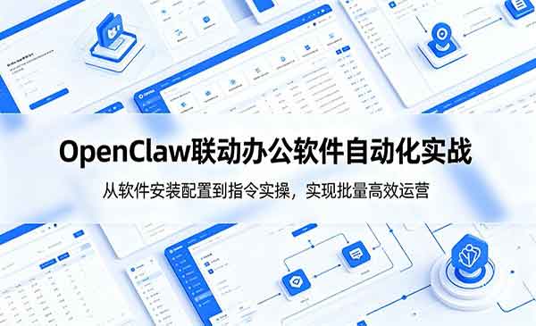 OpenClaw联动办公软件自动化实战从软件安装配置到指令实操，实现批量高效运营-老杨电玩
