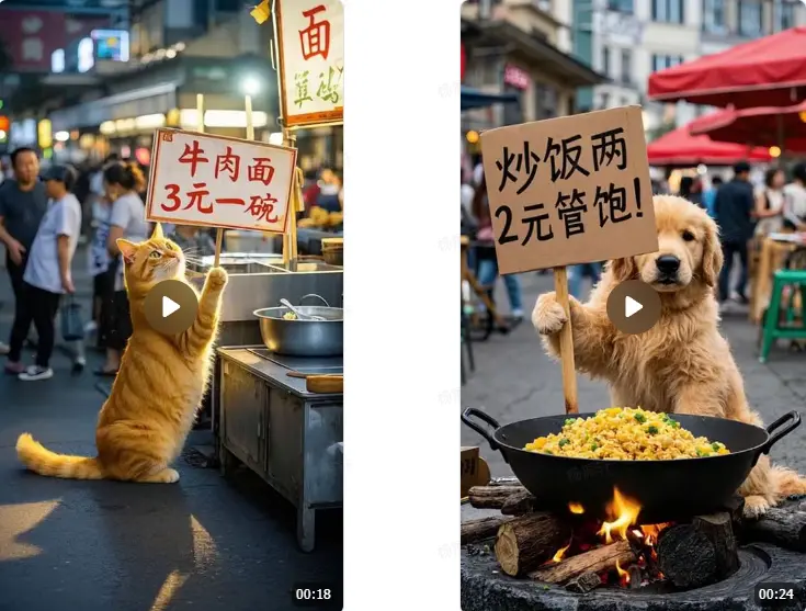 AI动物摆摊视频，点赞 20W+，流量好到超乎想象，实操步骤拆解-老杨电玩 | 单机游戏下载与AI知识分享平台