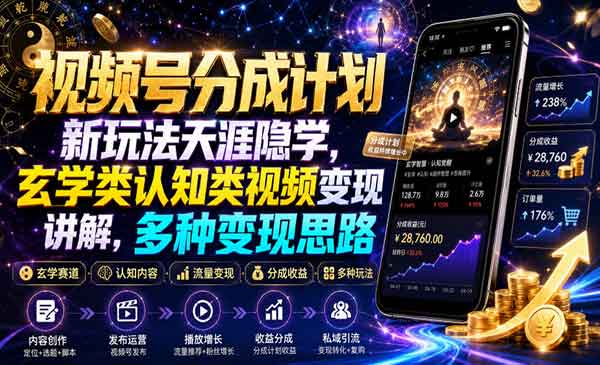 玄学类认知类视频变现讲解，多种变现思路-老杨电玩 | 单机游戏下载与AI知识分享平台