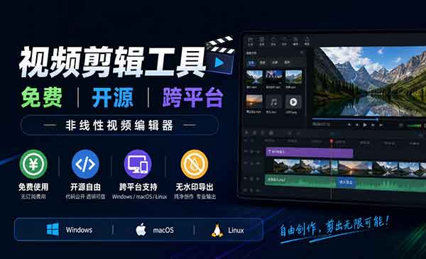 视频剪辑工具免费 | 开源 | 跨平台-老杨电玩官网